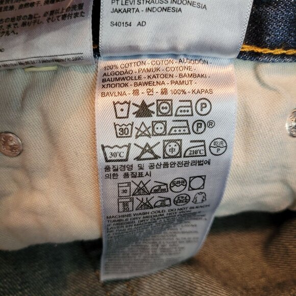 Levi's Jeans Mens 40x32 Slim 527 Bootcut Dark Wash Cotton Denim Western - Picture 4 of 10